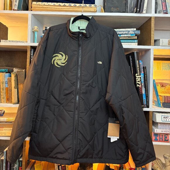 2024 NWT Mens THE NORTH FACE Afterburner Snow Jacket $170 XL Black Green reversi - Picture 1 of 7